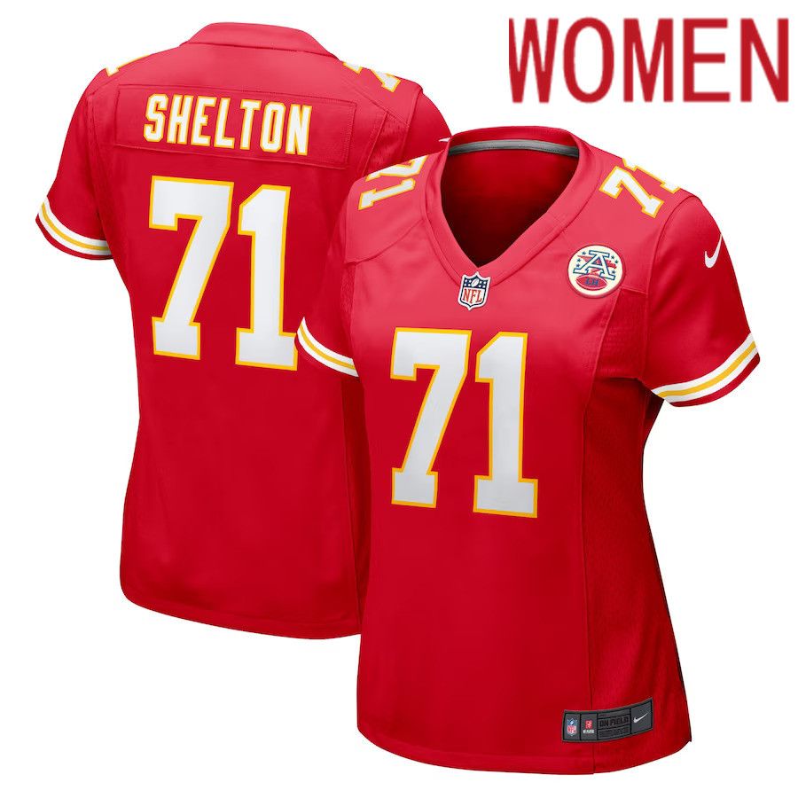 Women Kansas City Chiefs #71 Danny Shelton Nike Red Game Player NFL Jersey->youth nfl jersey->Youth Jersey